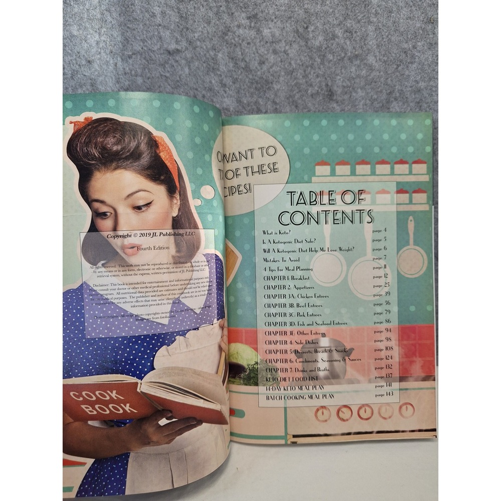The Essential Keto Cookbook Louise Jeremy Hendon 4th Ed 100+ Recipes Paperback - Picture 3 of 5